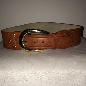 Michael Kors leather tan high waist belt